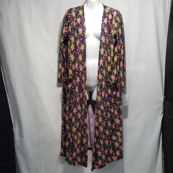 LuLaRoe Sweaters - NEW LuLaRoe Sarah Pink Rose Cardigan Duster Med